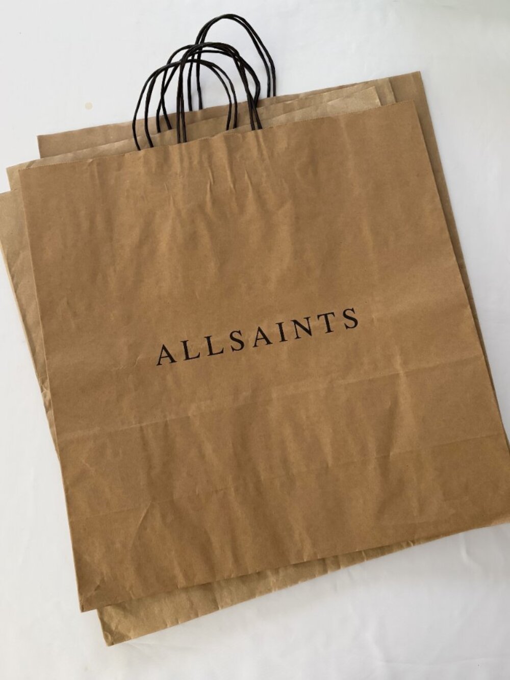 SET OF 3 AllSaints Large Paper Shopping Bag | Eco-Friendly Paper Bag | 18.5"